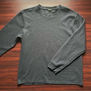 Vintage Thermal Black Waffle Knit Mens Size Large